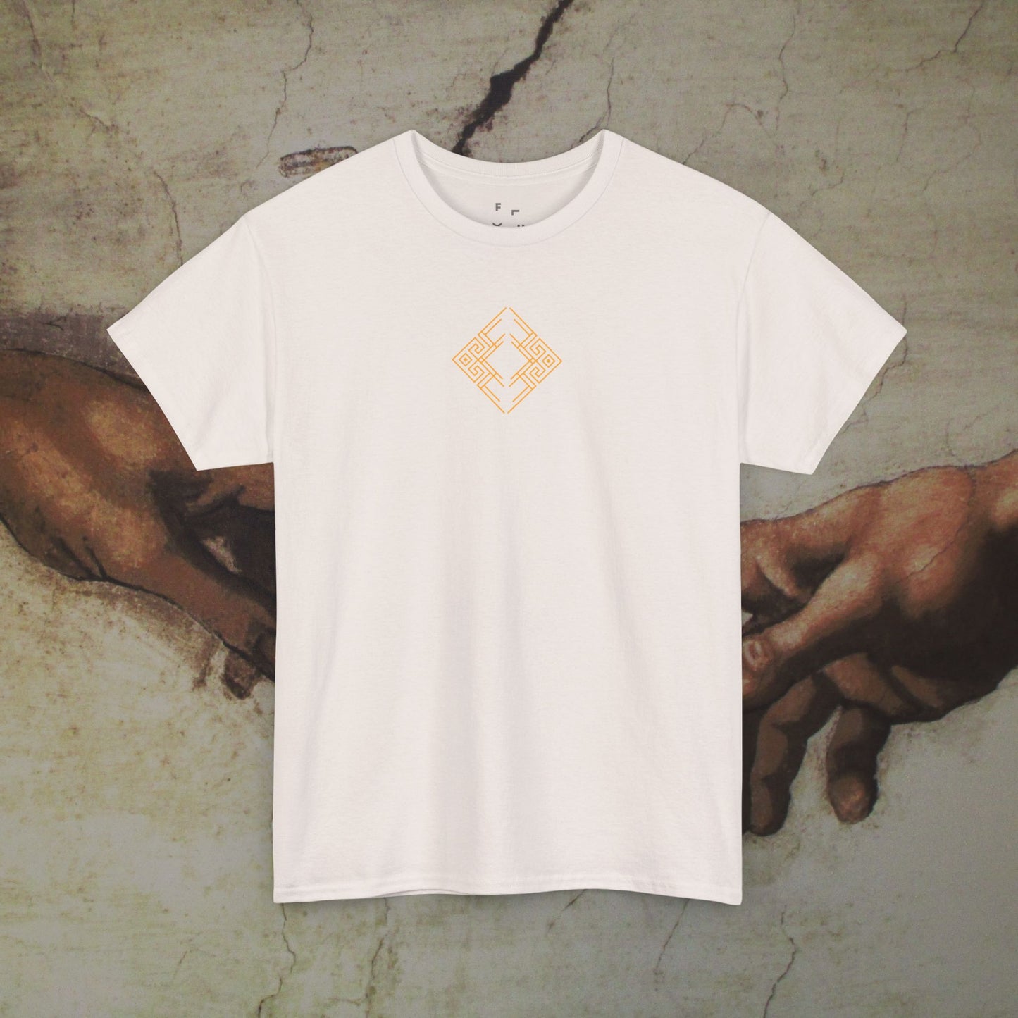 Creation of Adam Inspired Geometric Roman Style Art Cotton Shirt - Hand of Gods Parody Tee, Unique Top Lover Gift, Unique Premium Collection