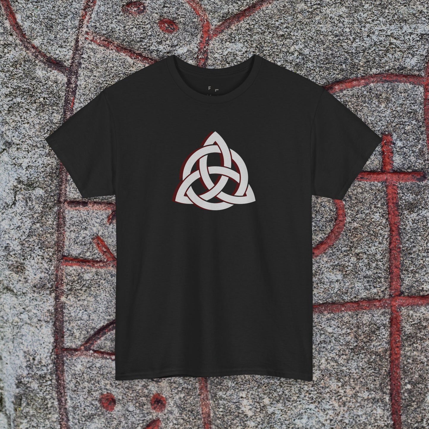 Celtic Knot Unique Viking Symbol Heavy Cotton Tee -Custom Norse Knotwork Design T-Shirt