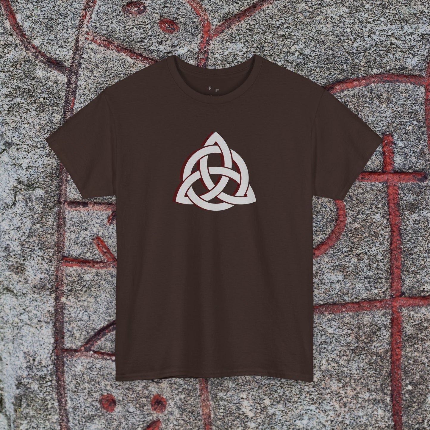 Celtic Knot Unique Viking Symbol Heavy Cotton Tee -Custom Norse Knotwork Design T-Shirt