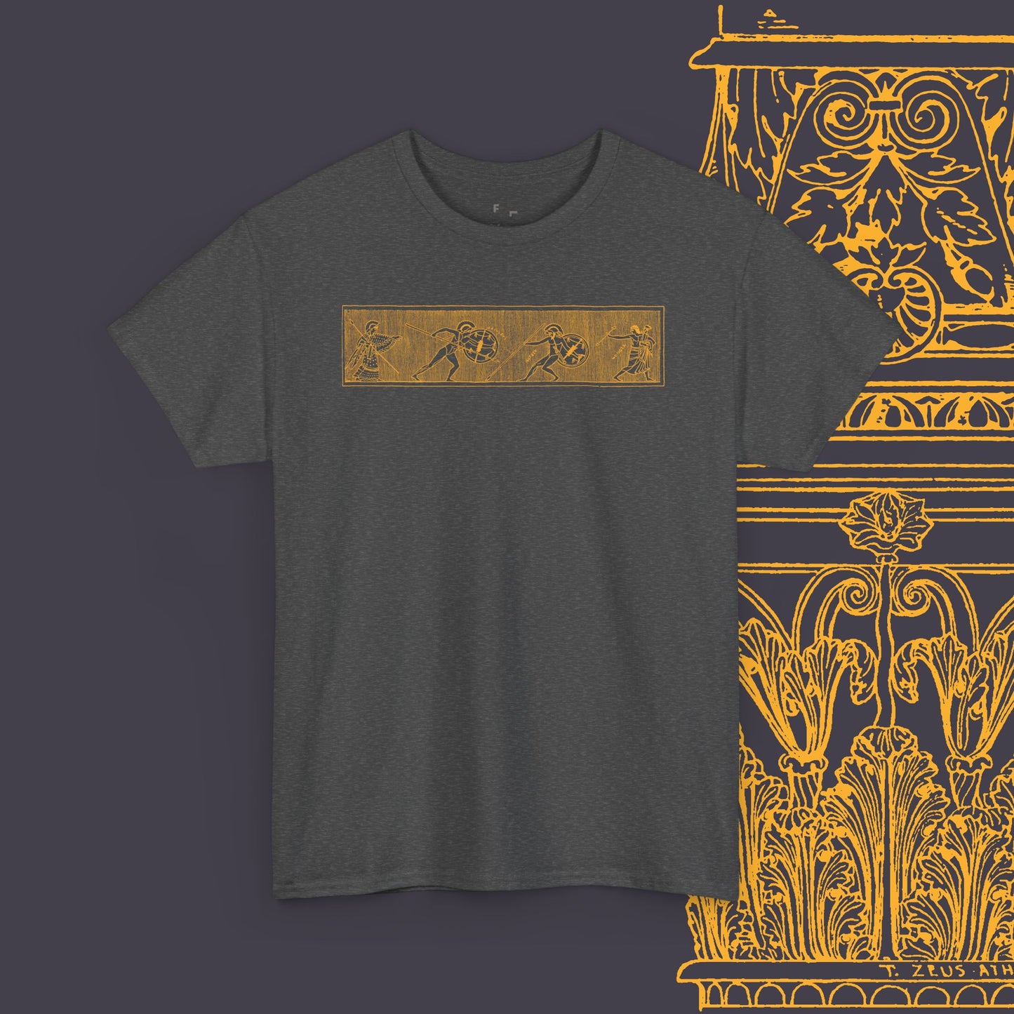 Unique Spartan Antique Wall Art Inspired T-Shirt, Customized Art Print Tee