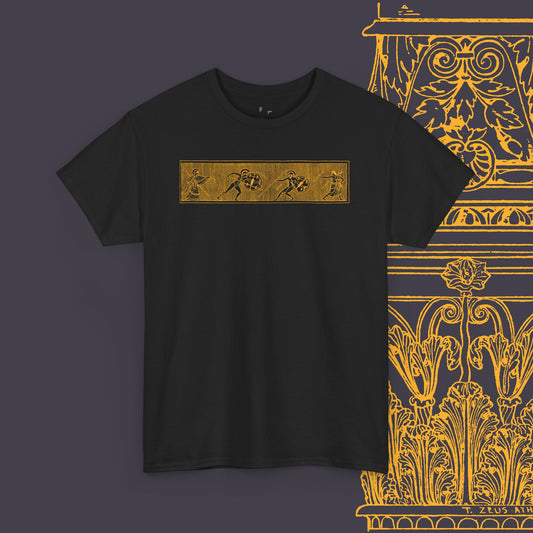 Unique Spartan Antique Wall Art Inspired T-Shirt, Customized Art Print Tee