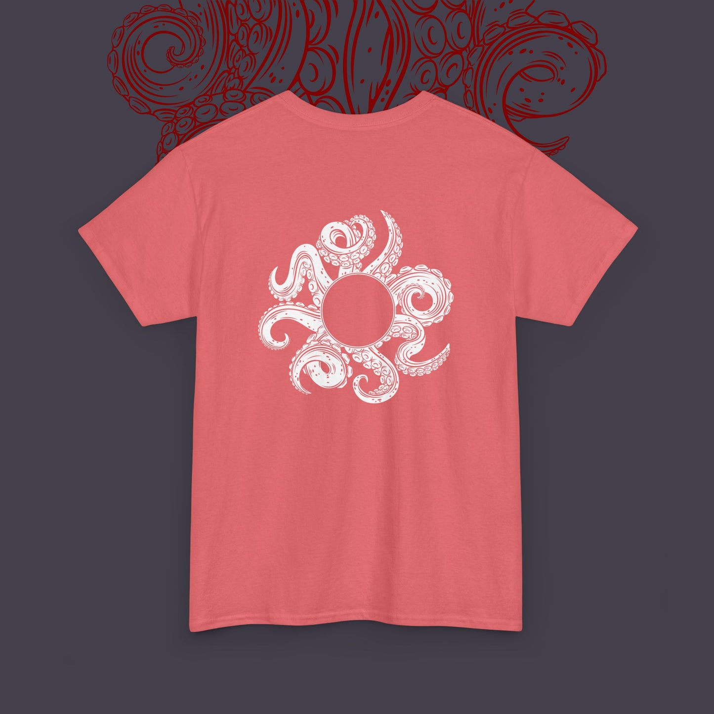 Specially Designed Abstract Drawing Octopus Arms Heavy Duty Cotton Tee