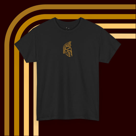 Spartan Helmet Antique Rome Line Art Design Tee, Personalized Warrior T-shirt