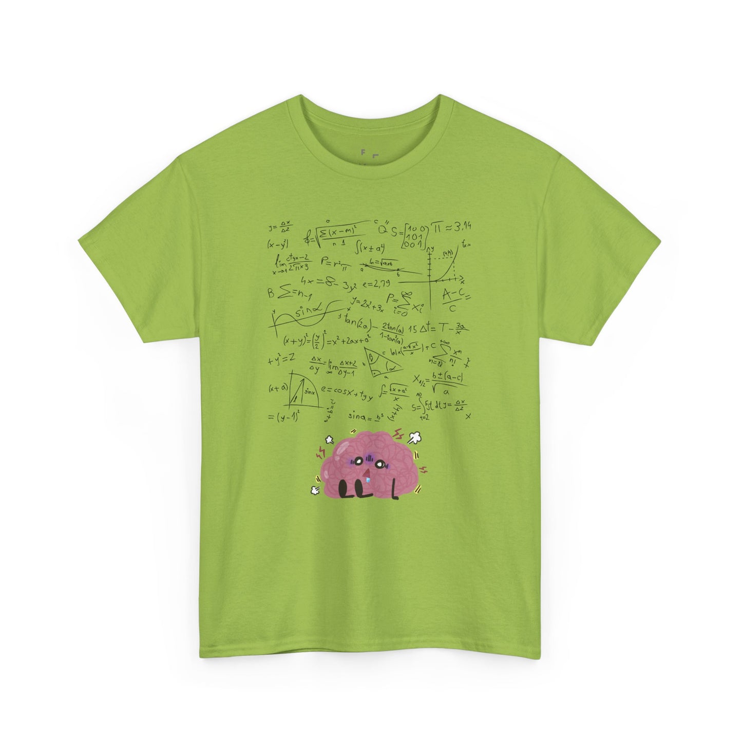 Funny Brain Math Unisex Heavy Cotton T-Shirt - Unisex Confused Mind Design | Perfect for Students & Math Lovers