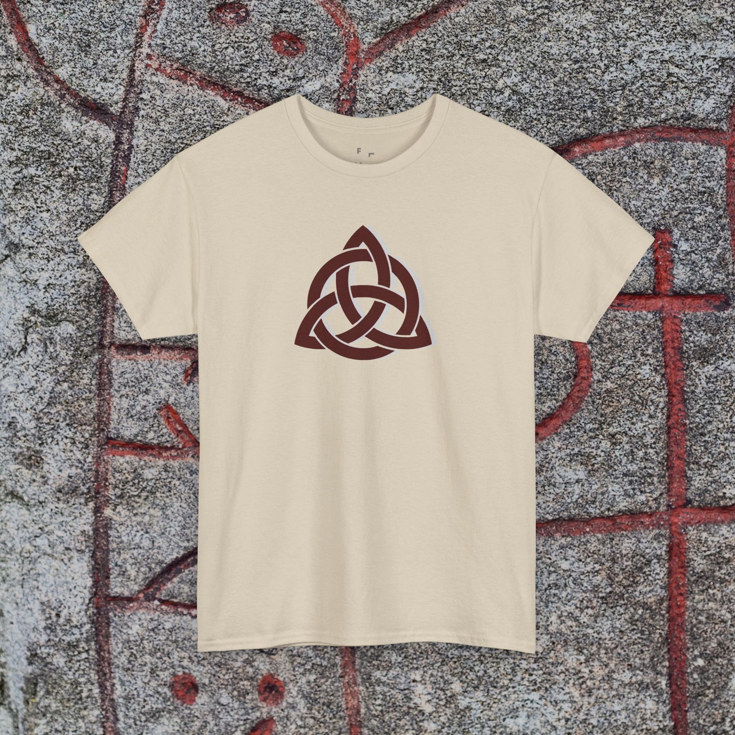 Celtic Knot Unique Viking Symbol Heavy Cotton Tee -Custom Norse Knotwork Design T-Shirt