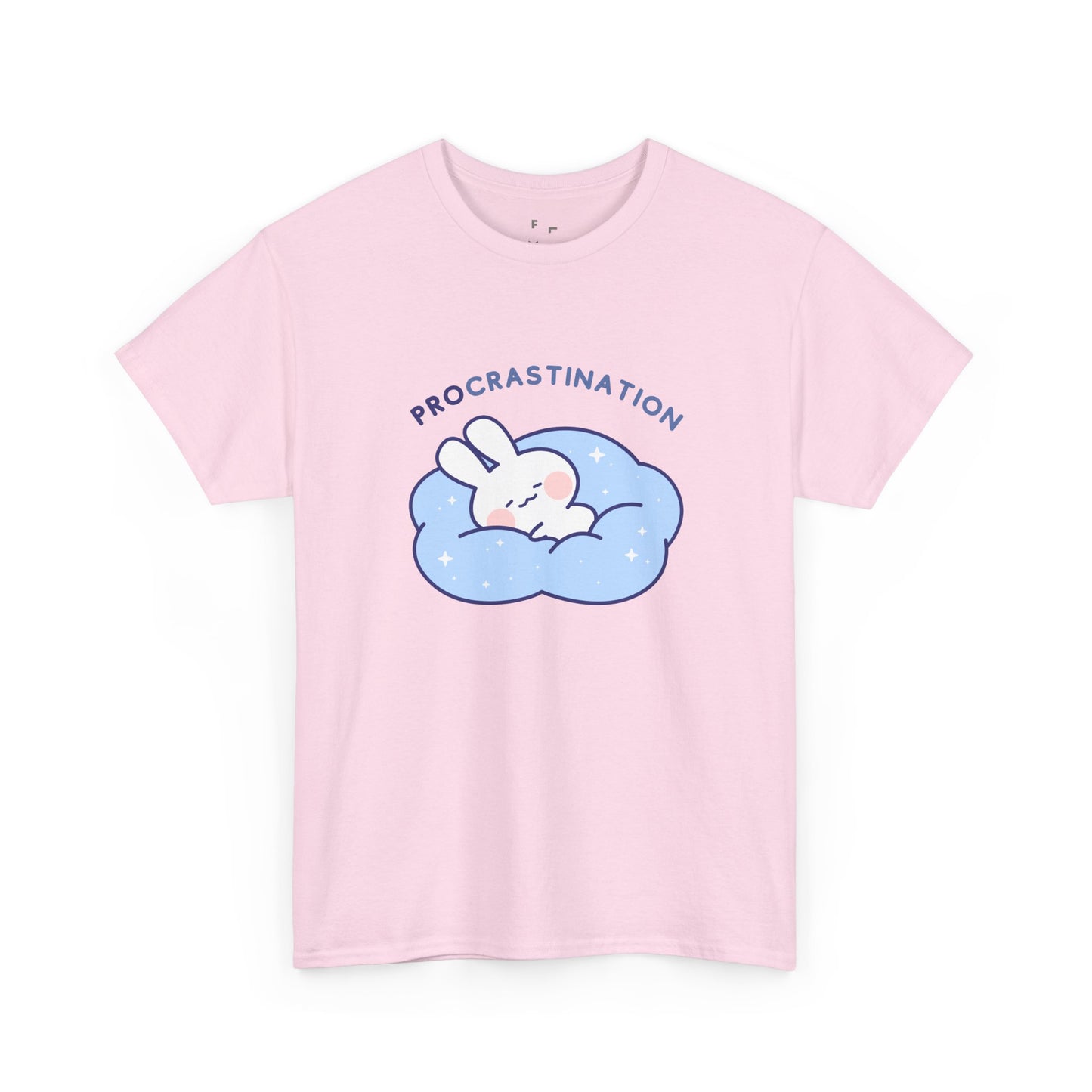 PROcrastination Bunny Funny Design Ironic Unisex Heavy Cotton Tee | Funny Relaxed Fit Premium T-Shirt