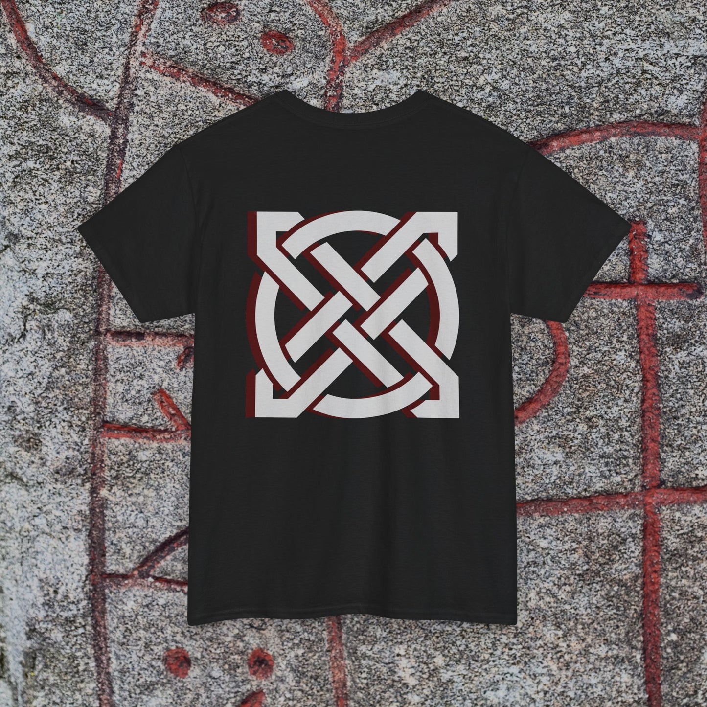 Celtic Knot Unique Viking Symbol Heavy Cotton Tee -Custom Norse Knotwork Design T-Shirt