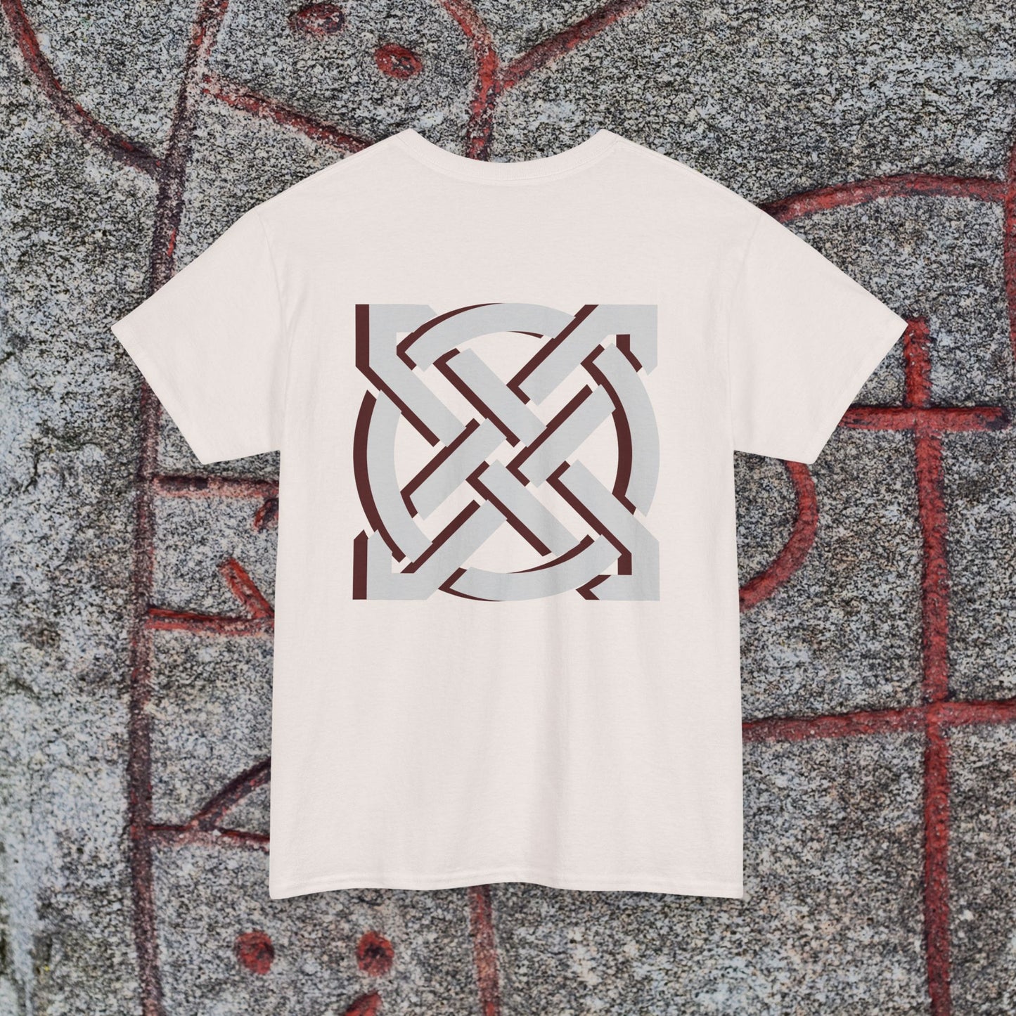 Celtic Knot Unique Viking Symbol Heavy Cotton Tee -Custom Norse Knotwork Design T-Shirt