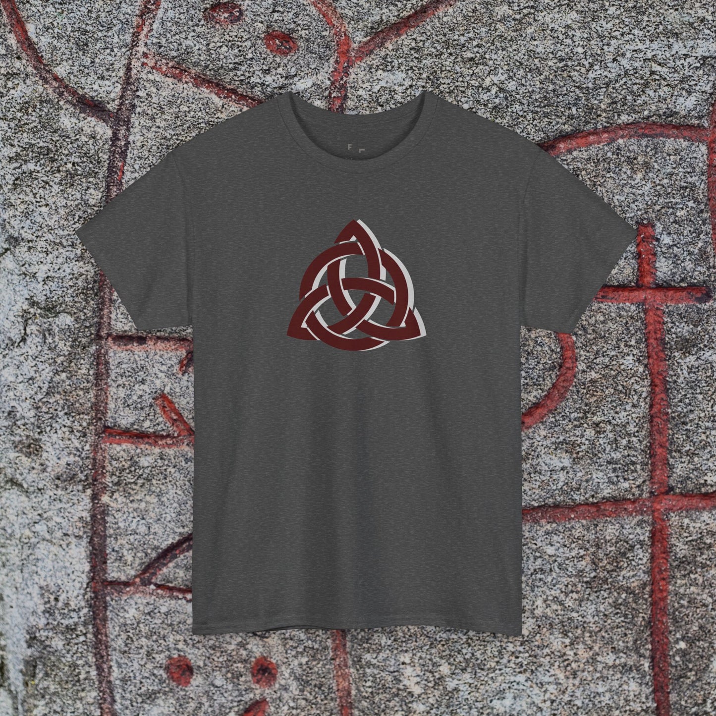 Celtic Knot Unique Viking Symbol Heavy Cotton Tee -Custom Norse Knotwork Design T-Shirt