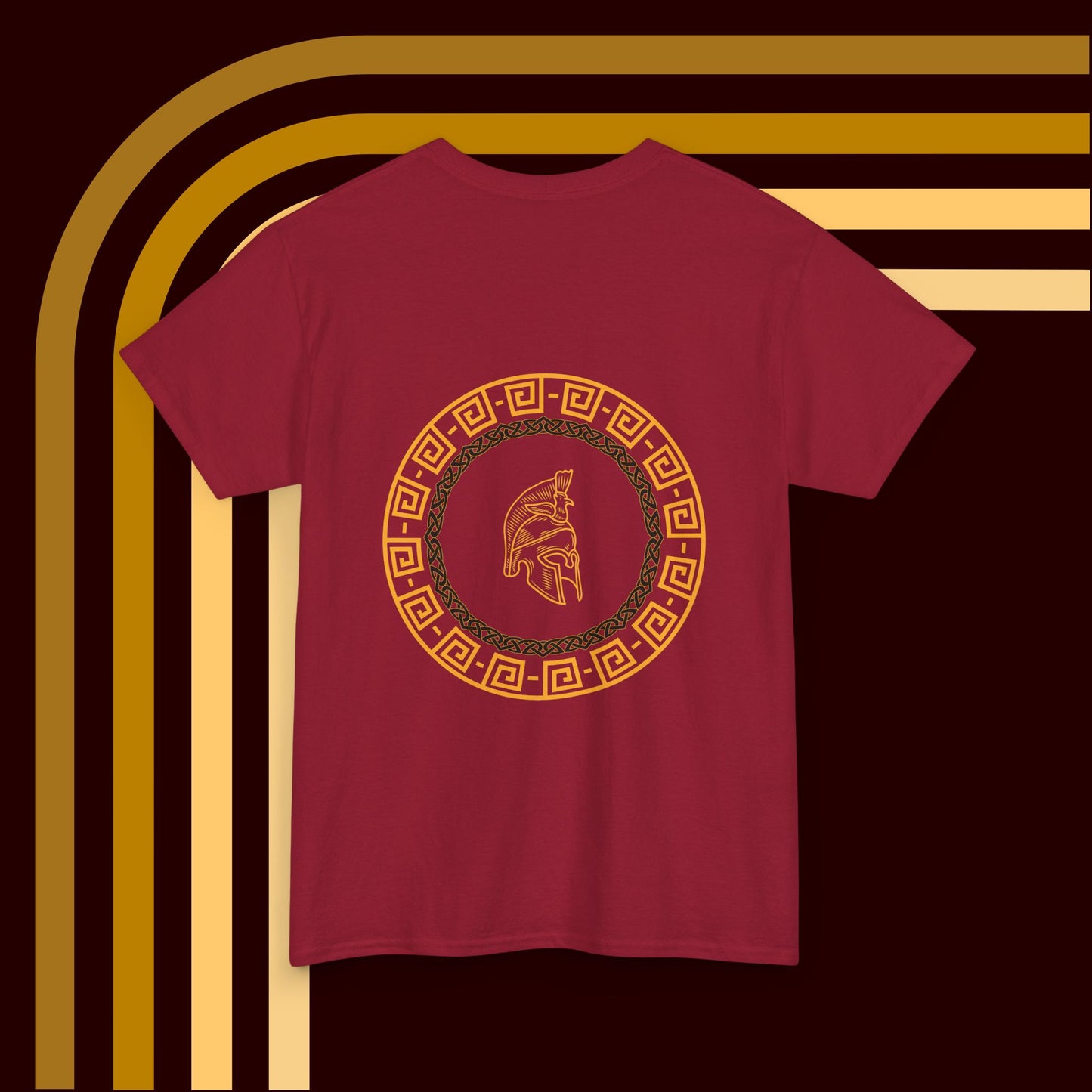 Spartan Helmet Antique Rome Line Art Design Tee, Personalized Warrior T-shirt