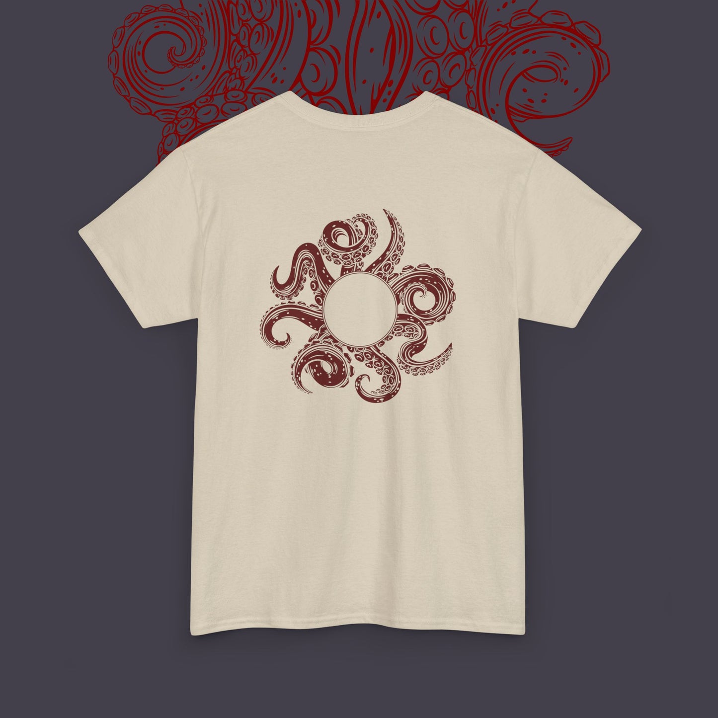 Specially Designed Abstract Drawing Octopus Arms Heavy Duty Cotton Tee