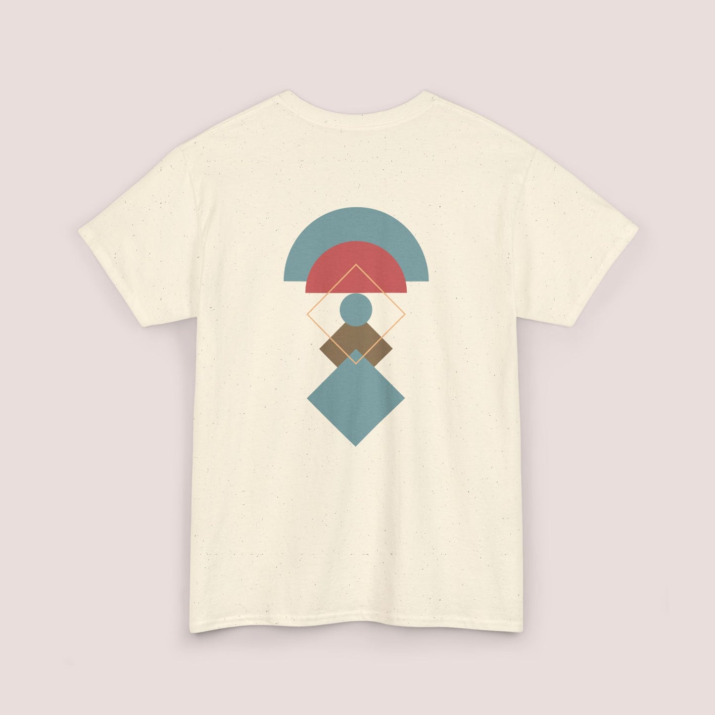 Modern Art Boho Style Minimalist Design Geometric Tee - Abstract Shapes and Vibrant Color Creative Casual T-Shirt