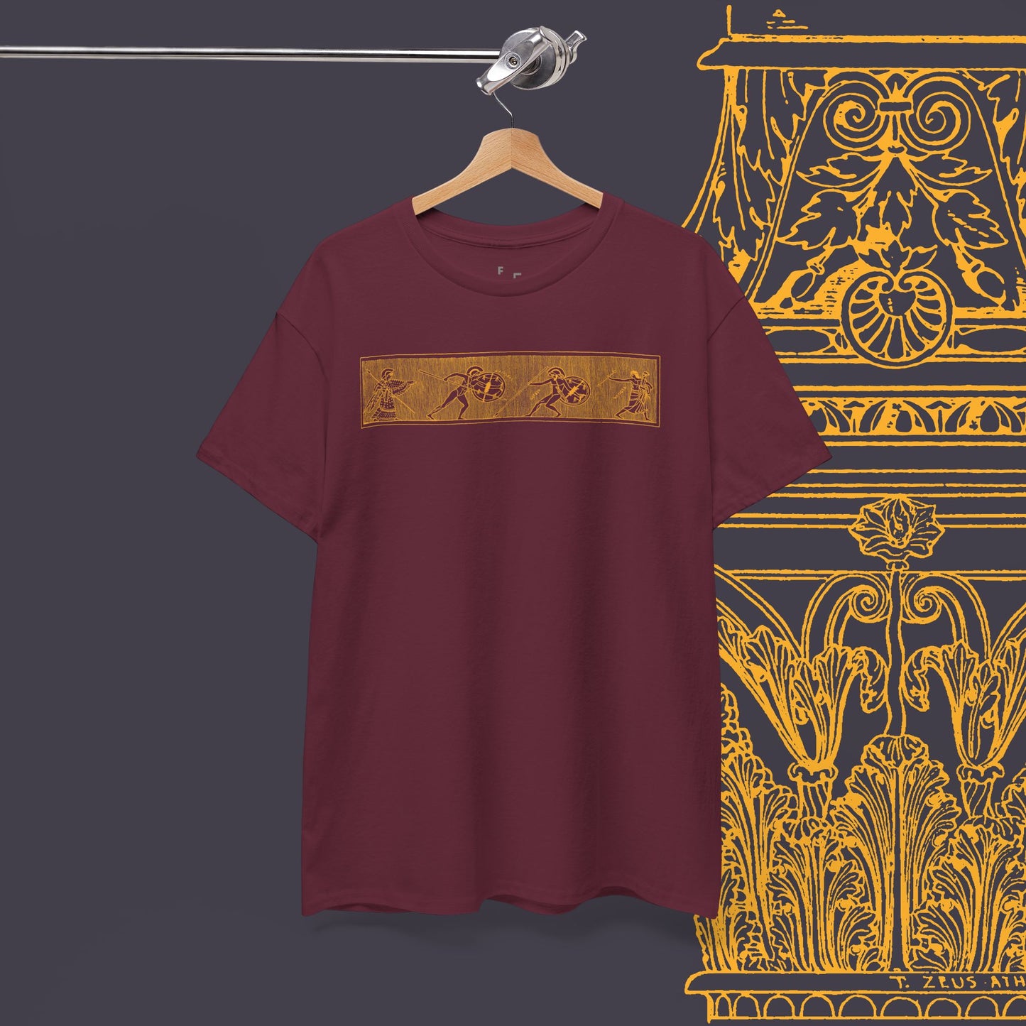 Unique Spartan Antique Wall Art Inspired T-Shirt, Customized Art Print Tee