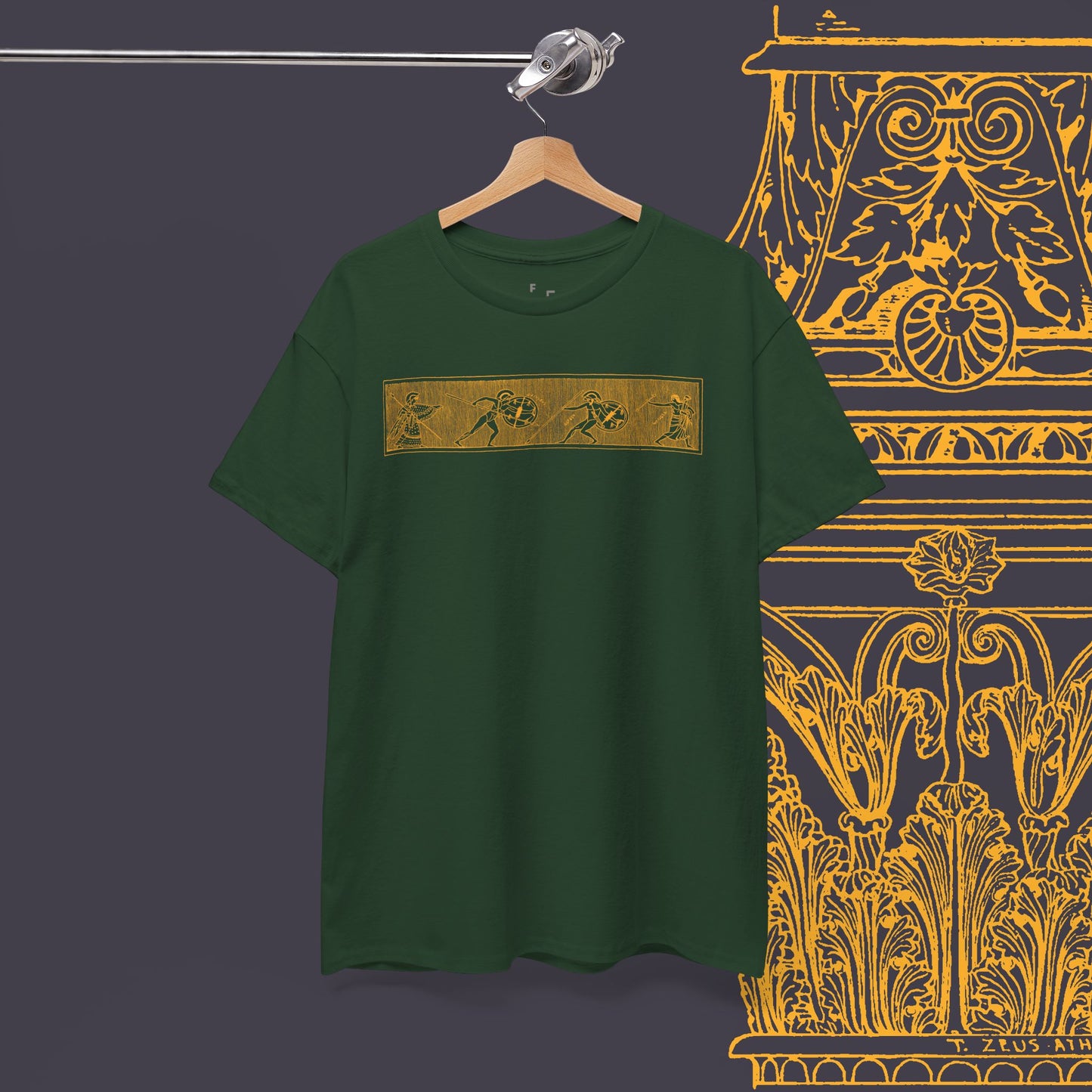 Unique Spartan Antique Wall Art Inspired T-Shirt, Customized Art Print Tee