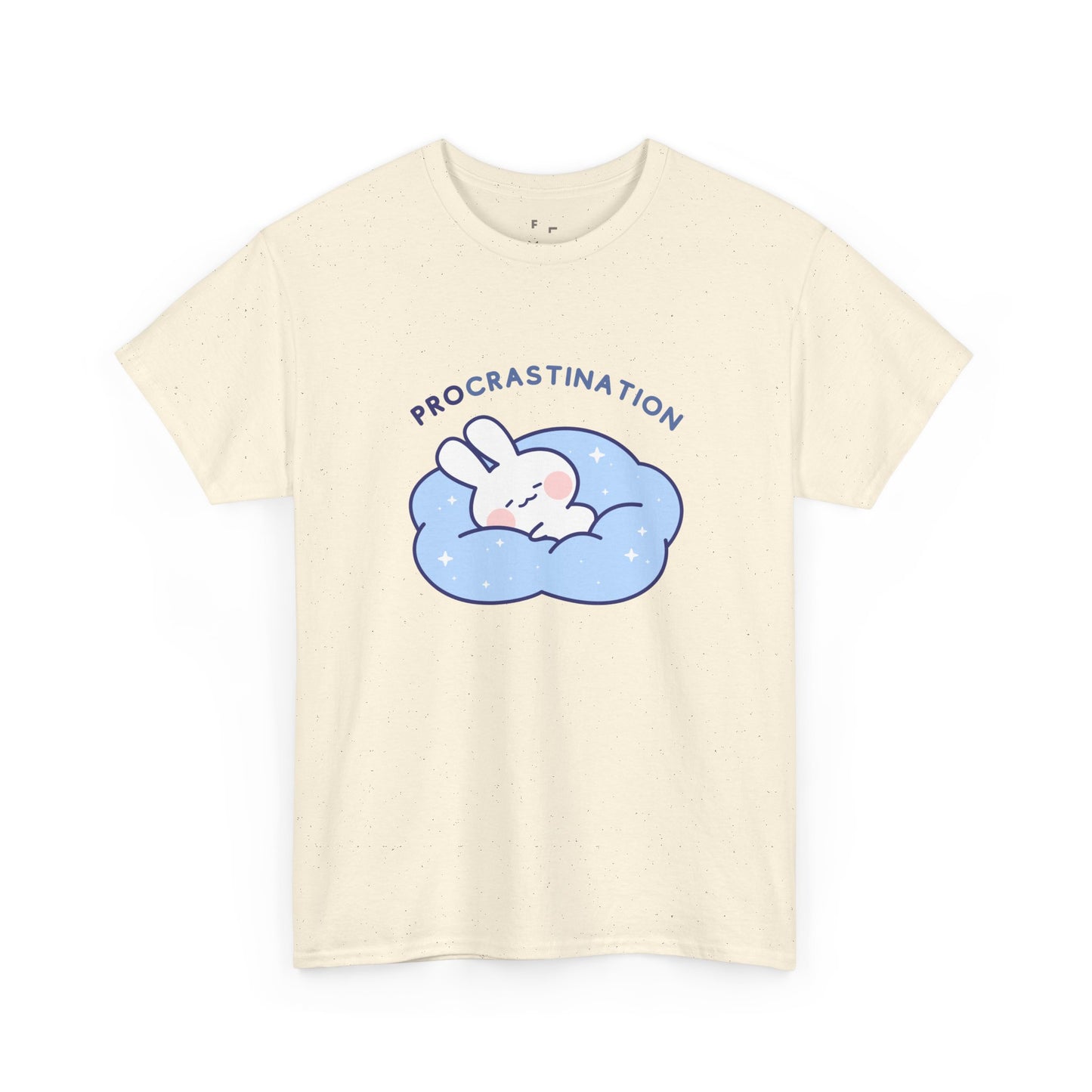 PROcrastination Bunny Funny Design Ironic Unisex Heavy Cotton Tee | Funny Relaxed Fit Premium T-Shirt