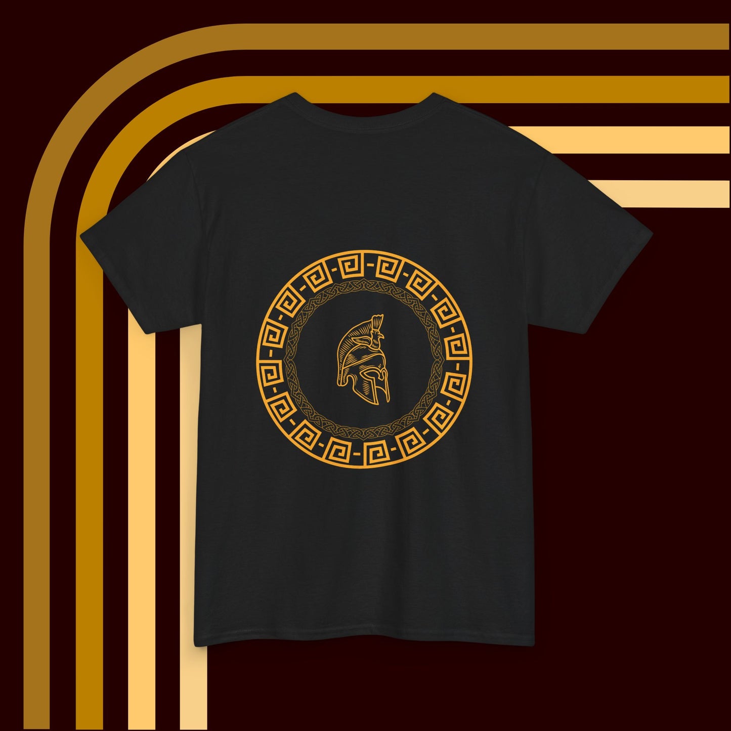 Spartan Helmet Antique Rome Line Art Design Tee, Personalized Warrior T-shirt