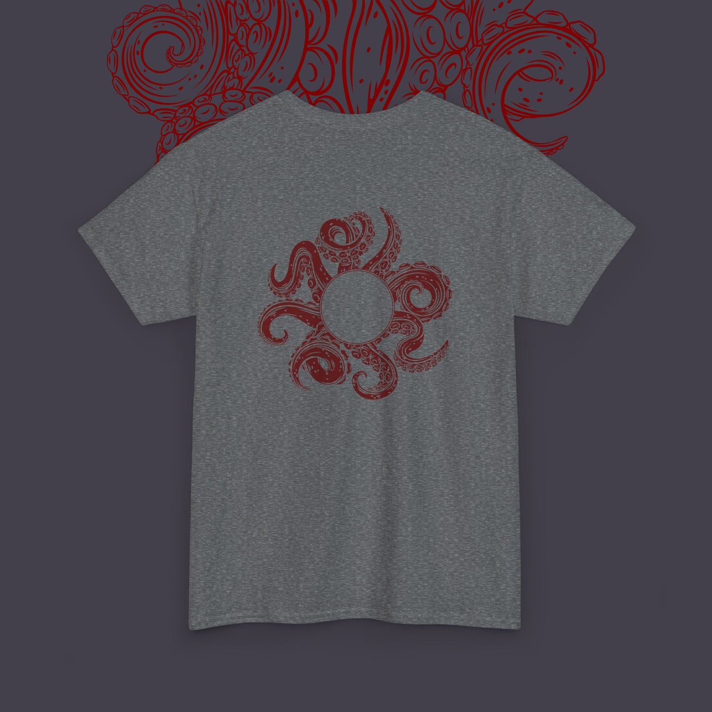 Specially Designed Abstract Drawing Octopus Arms Heavy Duty Cotton Tee