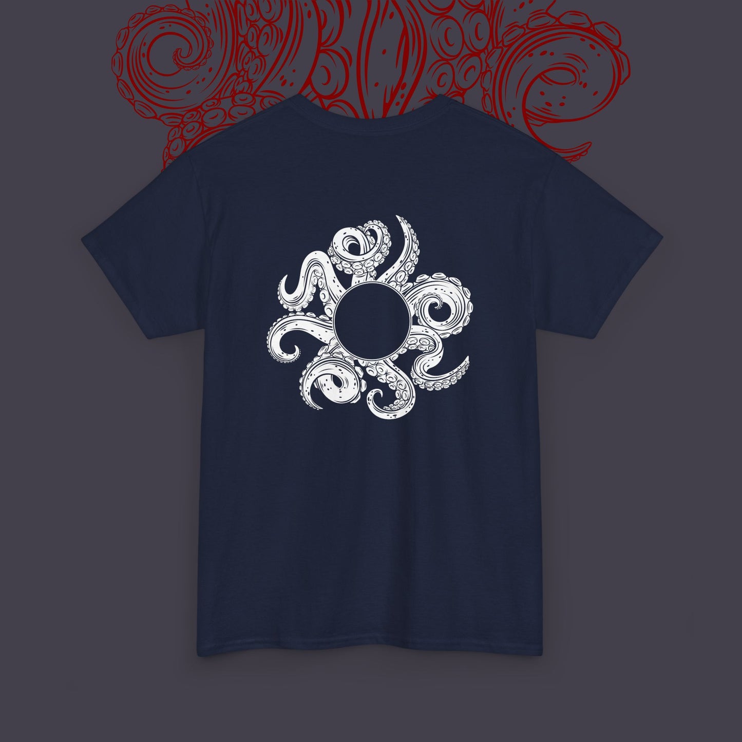 Specially Designed Abstract Drawing Octopus Arms Heavy Duty Cotton Tee