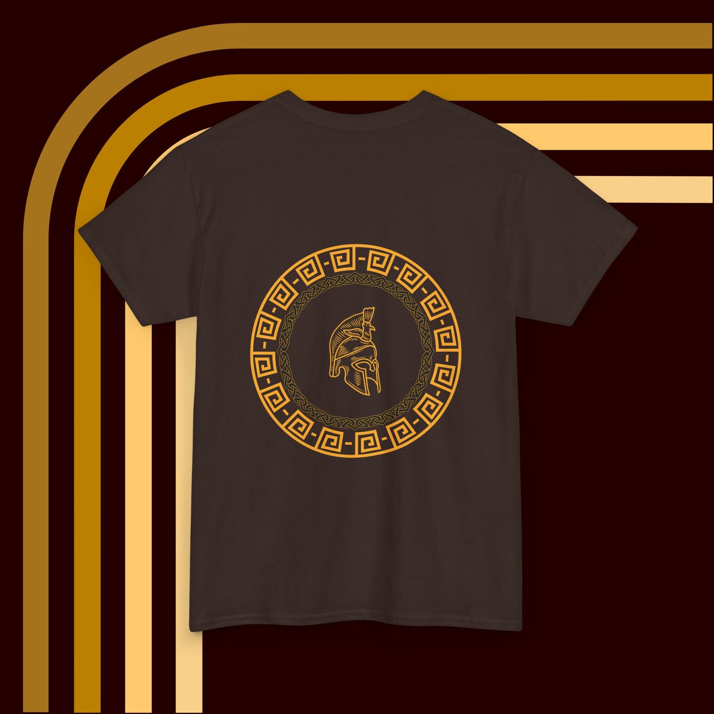 Spartan Helmet Antique Rome Line Art Design Tee, Personalized Warrior T-shirt