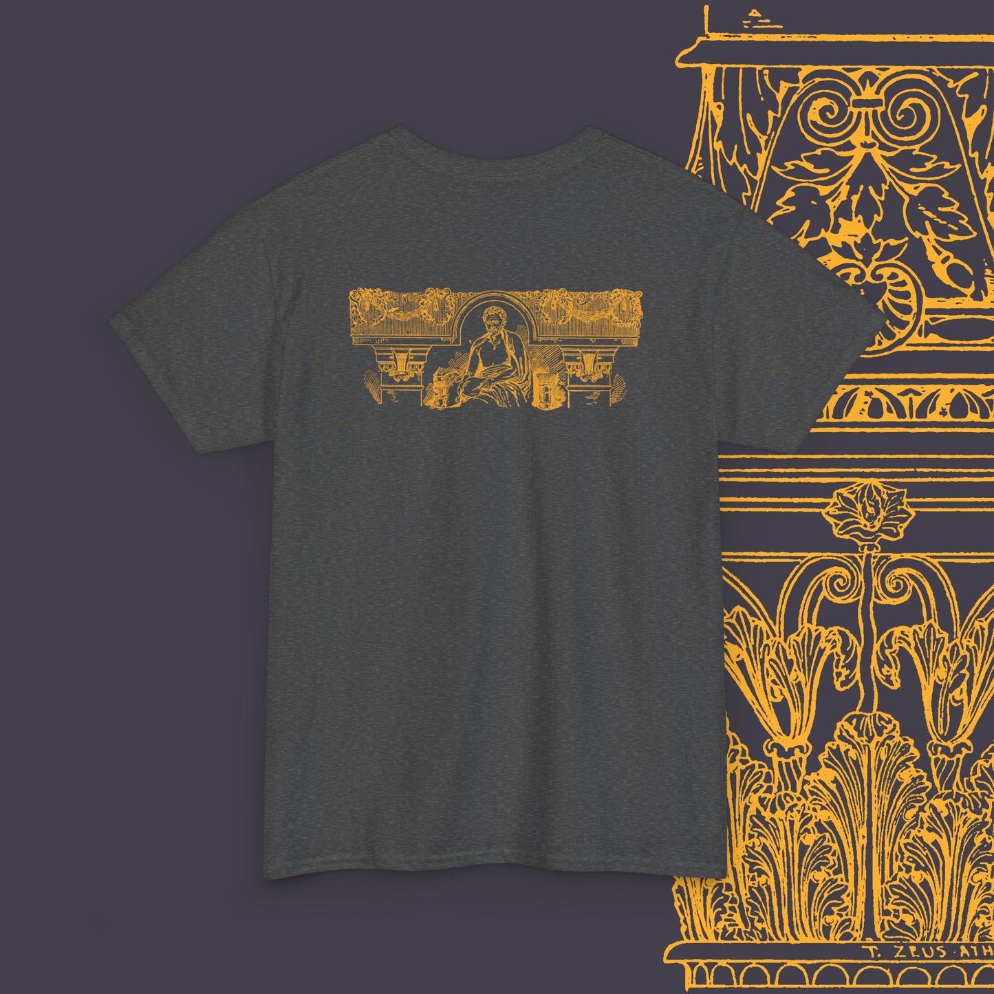 Unique Spartan Antique Wall Art Inspired T-Shirt, Customized Art Print Tee