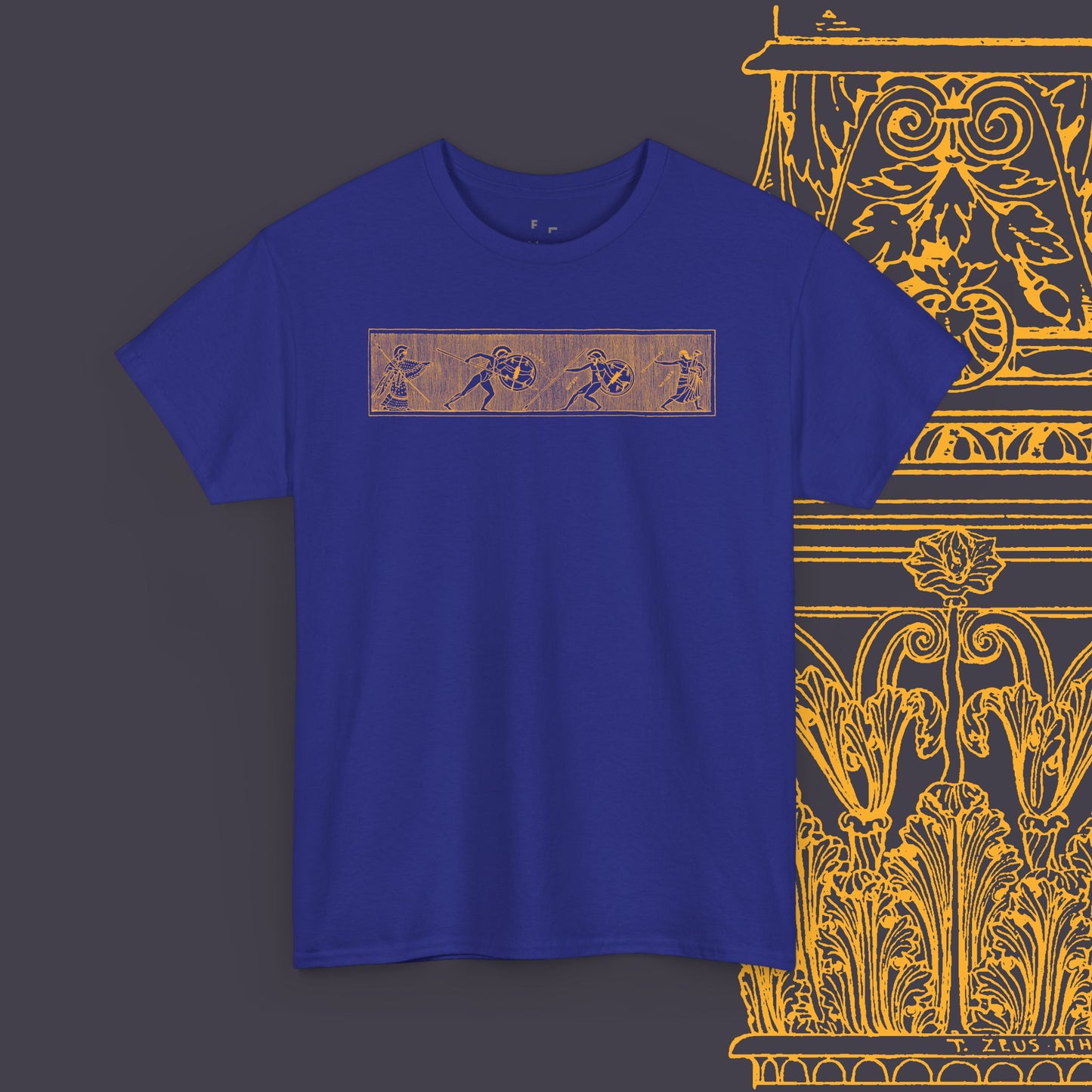 Unique Spartan Antique Wall Art Inspired T-Shirt, Customized Art Print Tee