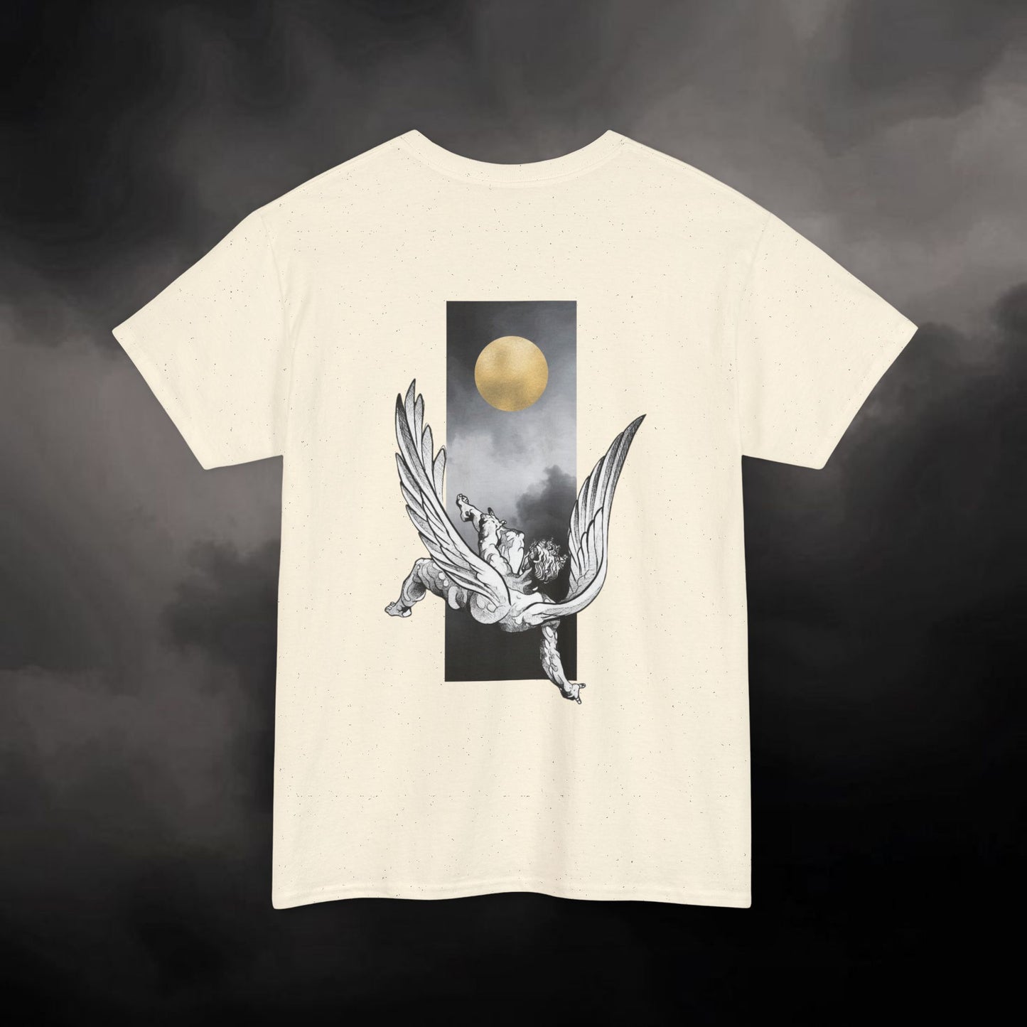 Icarus Falling Greek Mythology Tee, Mythological Lovers Gifts, Unisex Heavy Cotton T-shirt, Unique Collection Shirt, Exclusive Collage Top