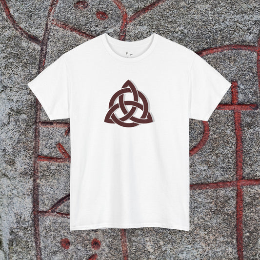 Celtic Knot Unique Viking Symbol Heavy Cotton Tee -Custom Norse Knotwork Design T-Shirt