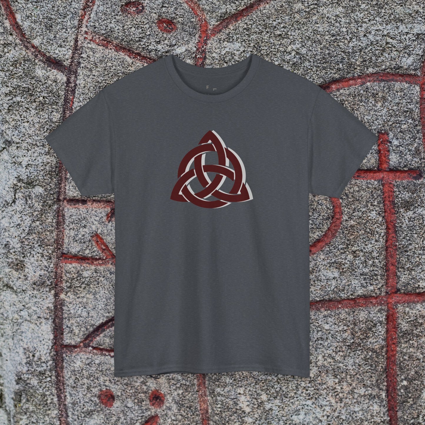 Celtic Knot Unique Viking Symbol Heavy Cotton Tee -Custom Norse Knotwork Design T-Shirt