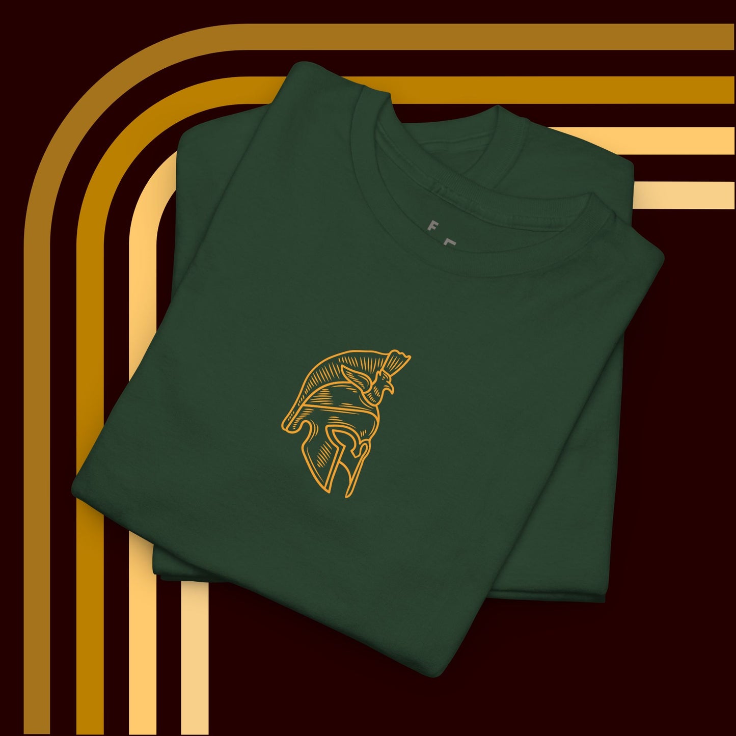 Spartan Helmet Antique Rome Line Art Design Tee, Personalized Warrior T-shirt