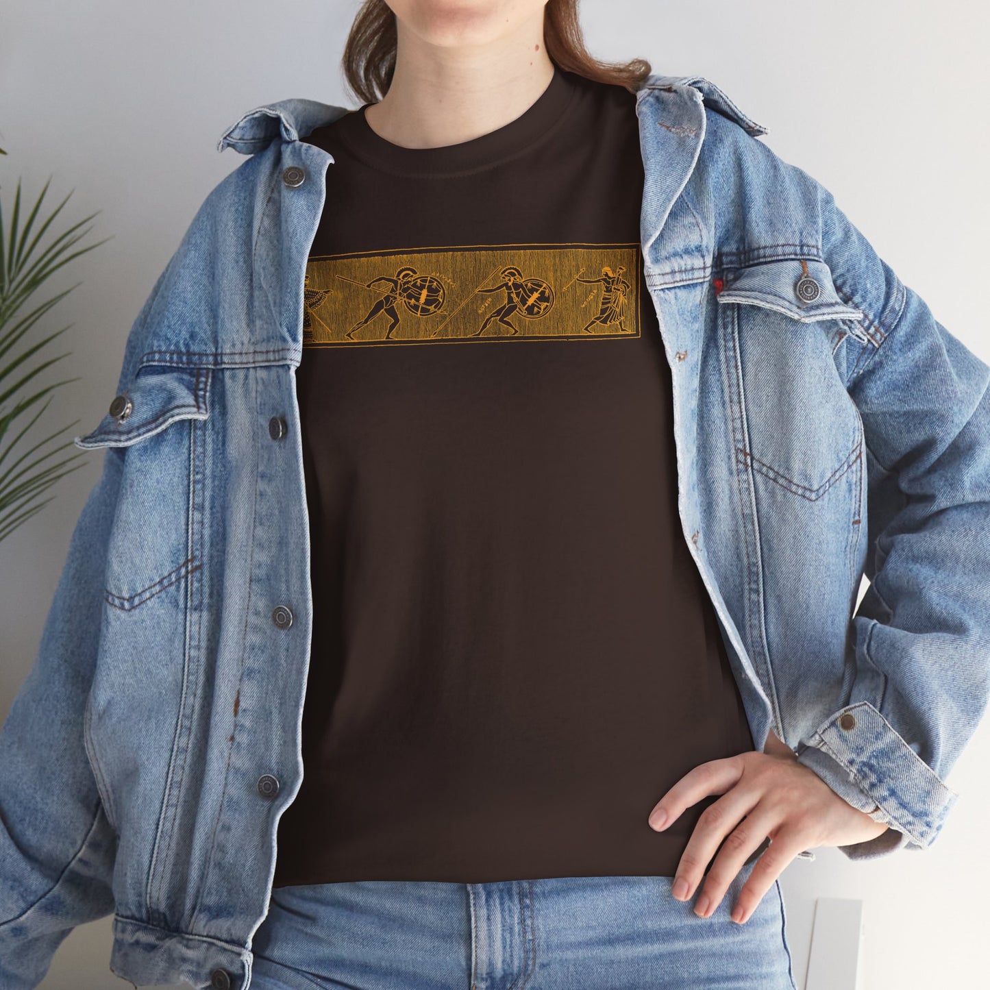 Unique Spartan Antique Wall Art Inspired T-Shirt, Customized Art Print Tee