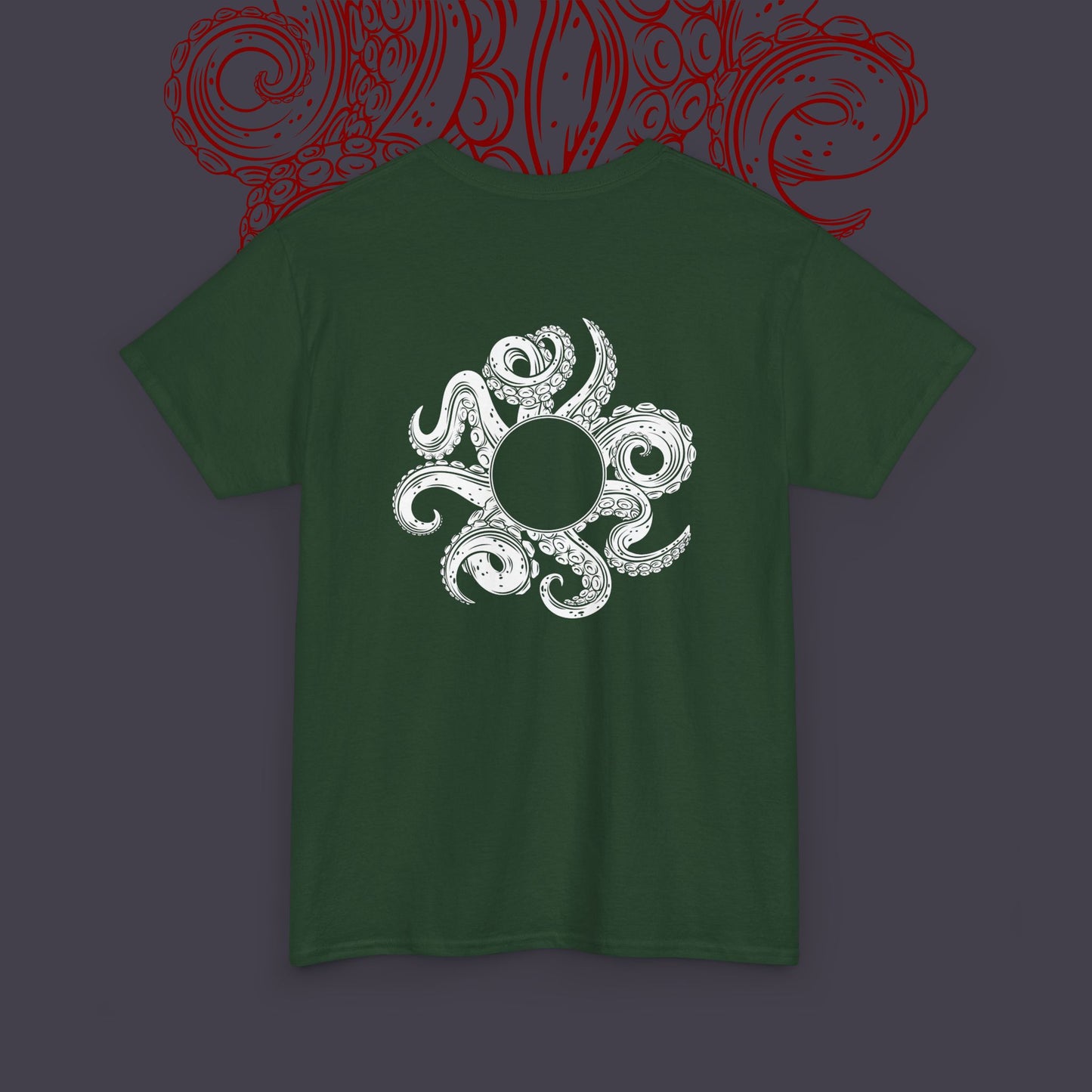 Specially Designed Abstract Drawing Octopus Arms Heavy Duty Cotton Tee