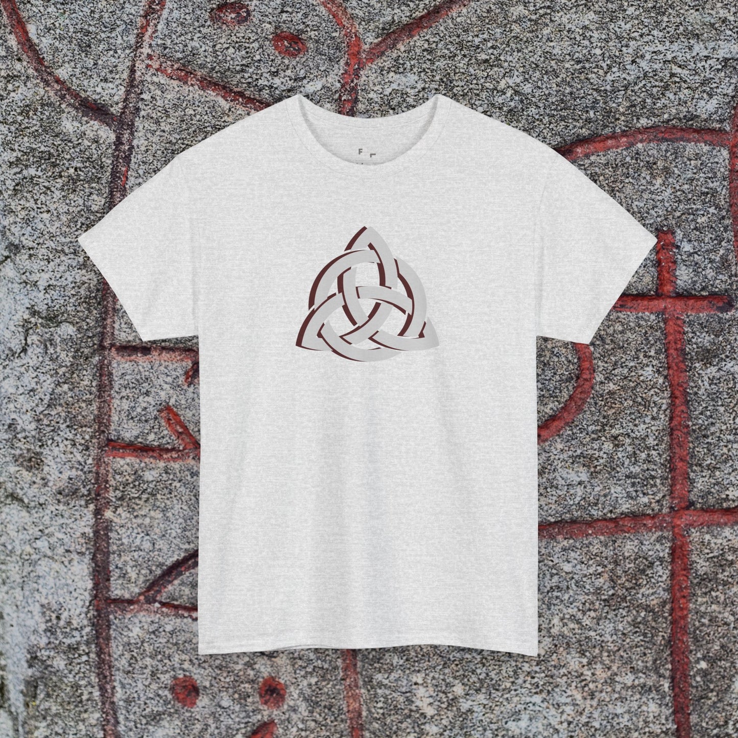 Celtic Knot Unique Viking Symbol Heavy Cotton Tee -Custom Norse Knotwork Design T-Shirt