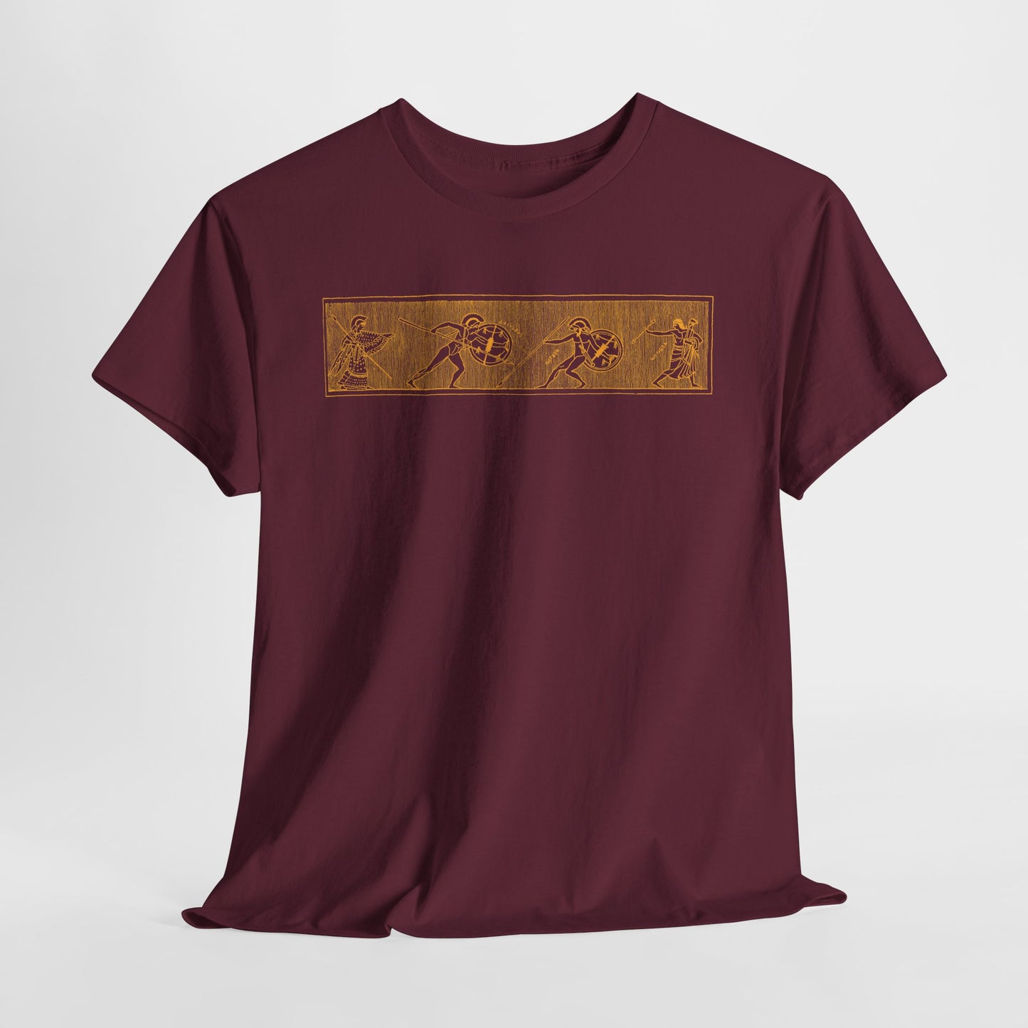 Unique Spartan Antique Wall Art Inspired T-Shirt, Customized Art Print Tee