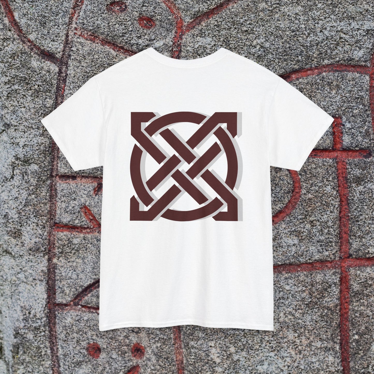 Celtic Knot Unique Viking Symbol Heavy Cotton Tee -Custom Norse Knotwork Design T-Shirt