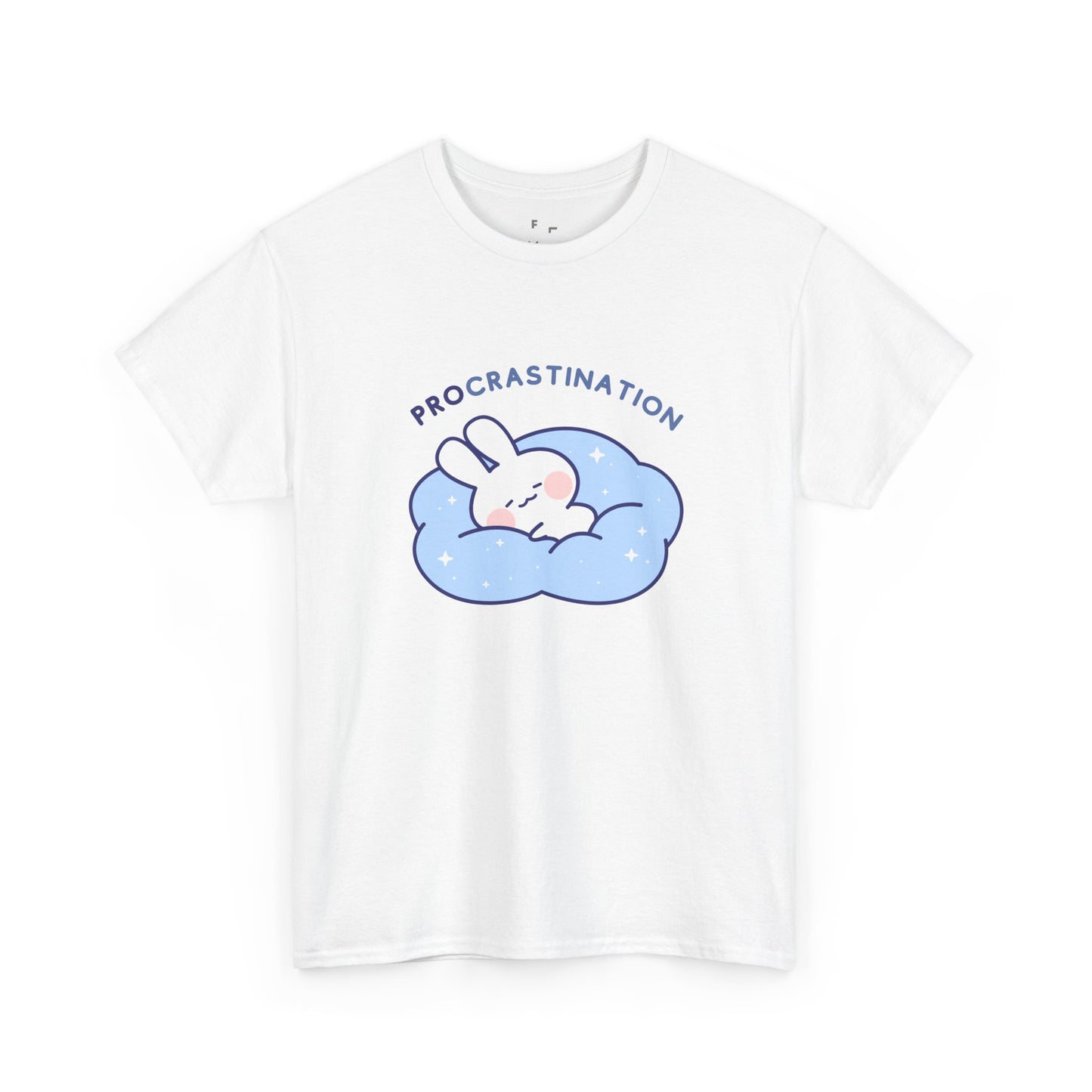 PROcrastination Bunny Funny Design Ironic Unisex Heavy Cotton Tee | Funny Relaxed Fit Premium T-Shirt