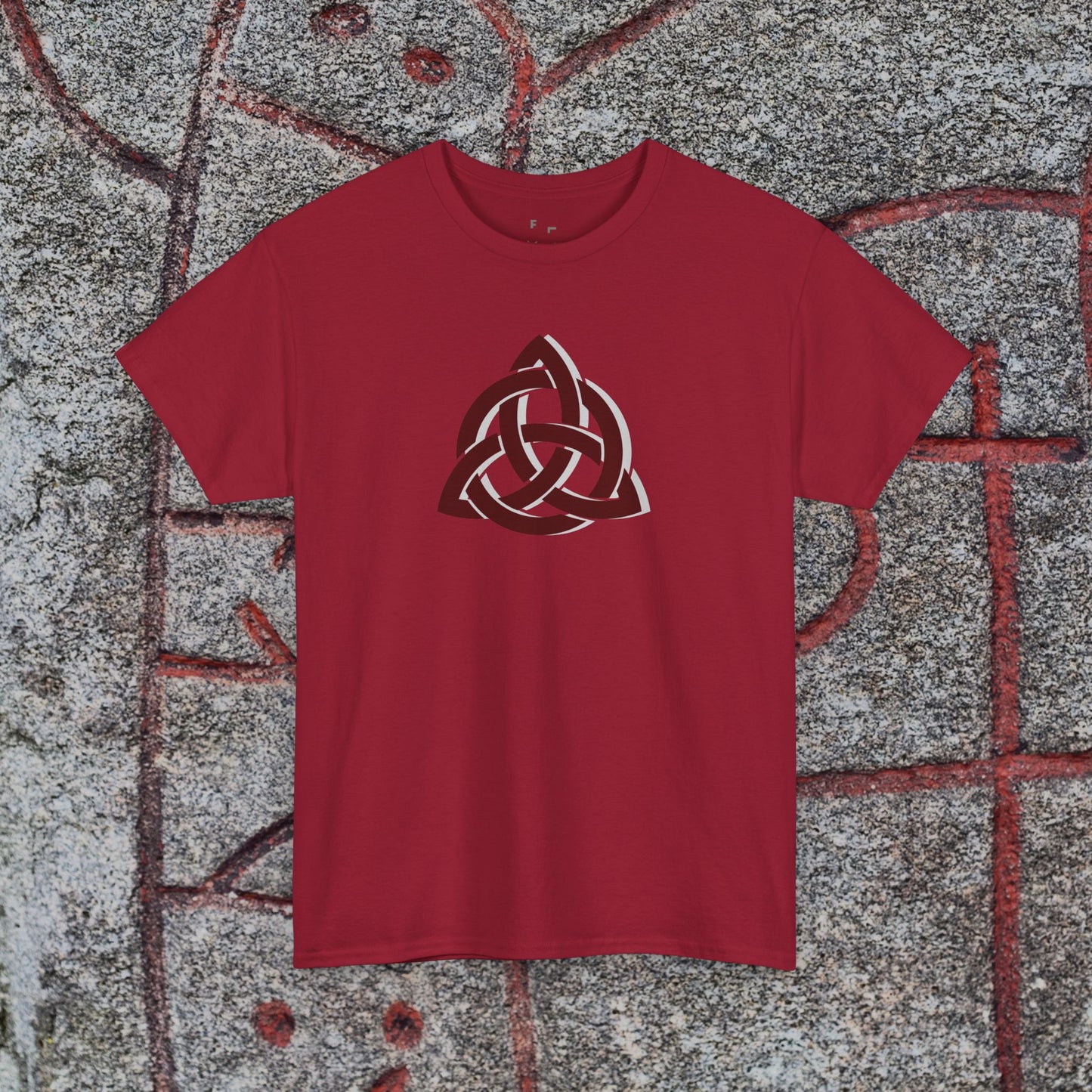 Celtic Knot Unique Viking Symbol Heavy Cotton Tee -Custom Norse Knotwork Design T-Shirt