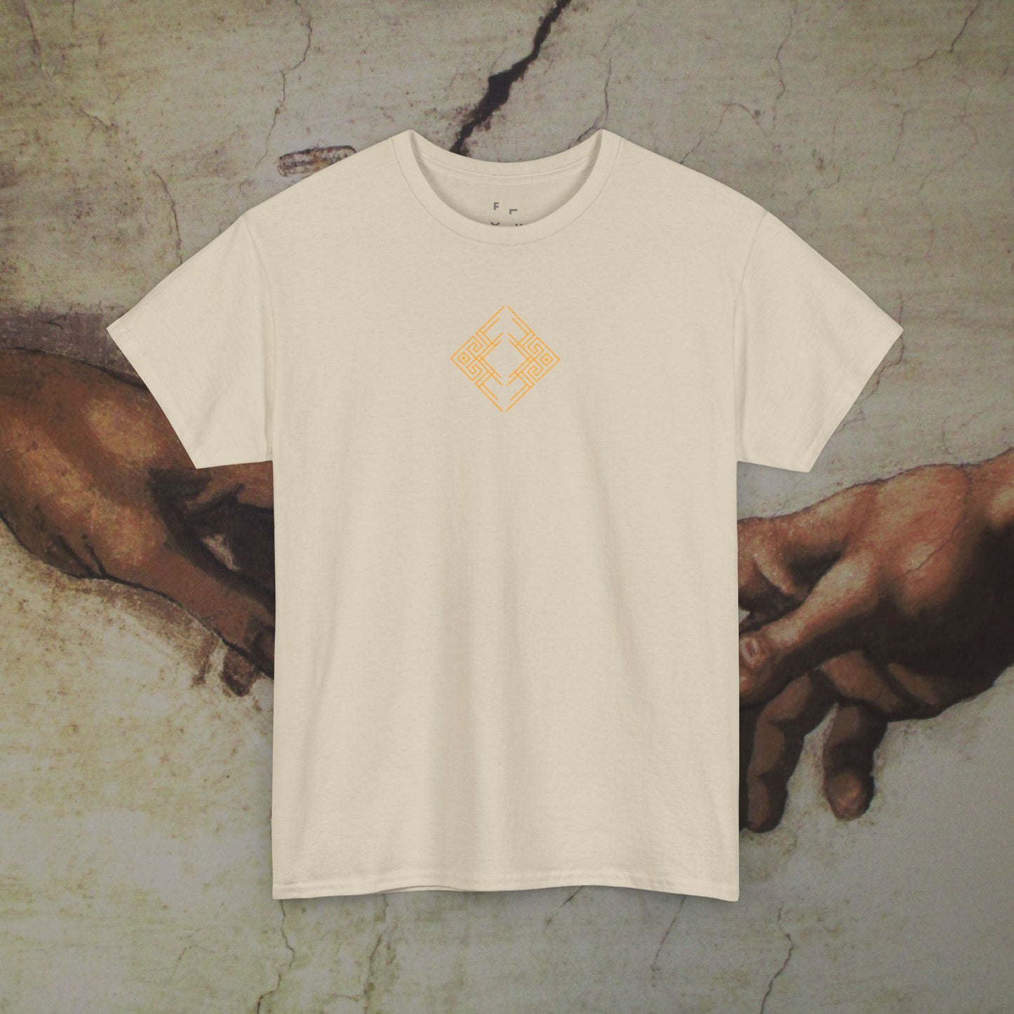 Creation of Adam Inspired Geometric Roman Style Art Cotton Shirt - Hand of Gods Parody Tee, Unique Top Lover Gift, Unique Premium Collection