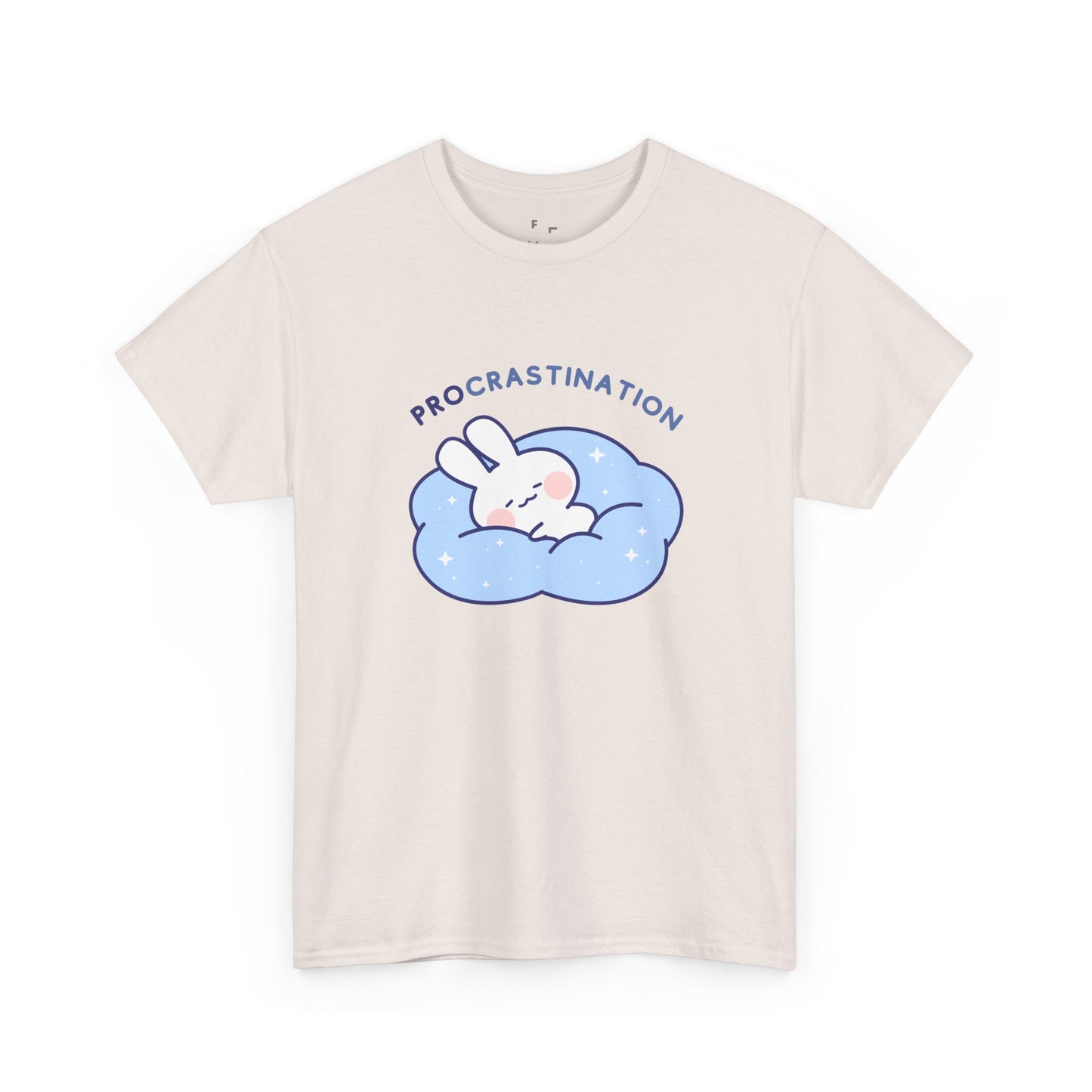 PROcrastination Bunny Funny Design Ironic Unisex Heavy Cotton Tee | Funny Relaxed Fit Premium T-Shirt