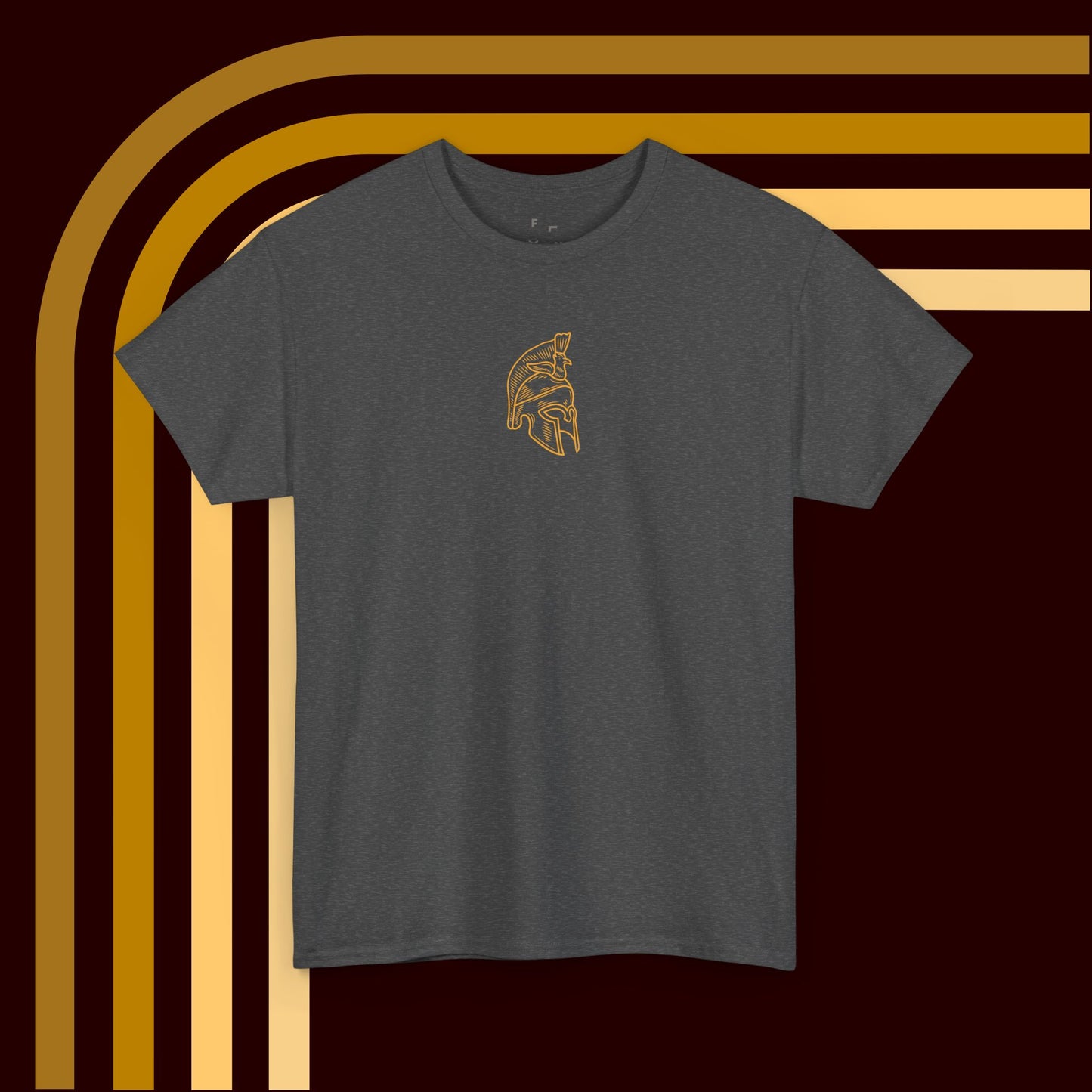 Spartan Helmet Antique Rome Line Art Design Tee, Personalized Warrior T-shirt