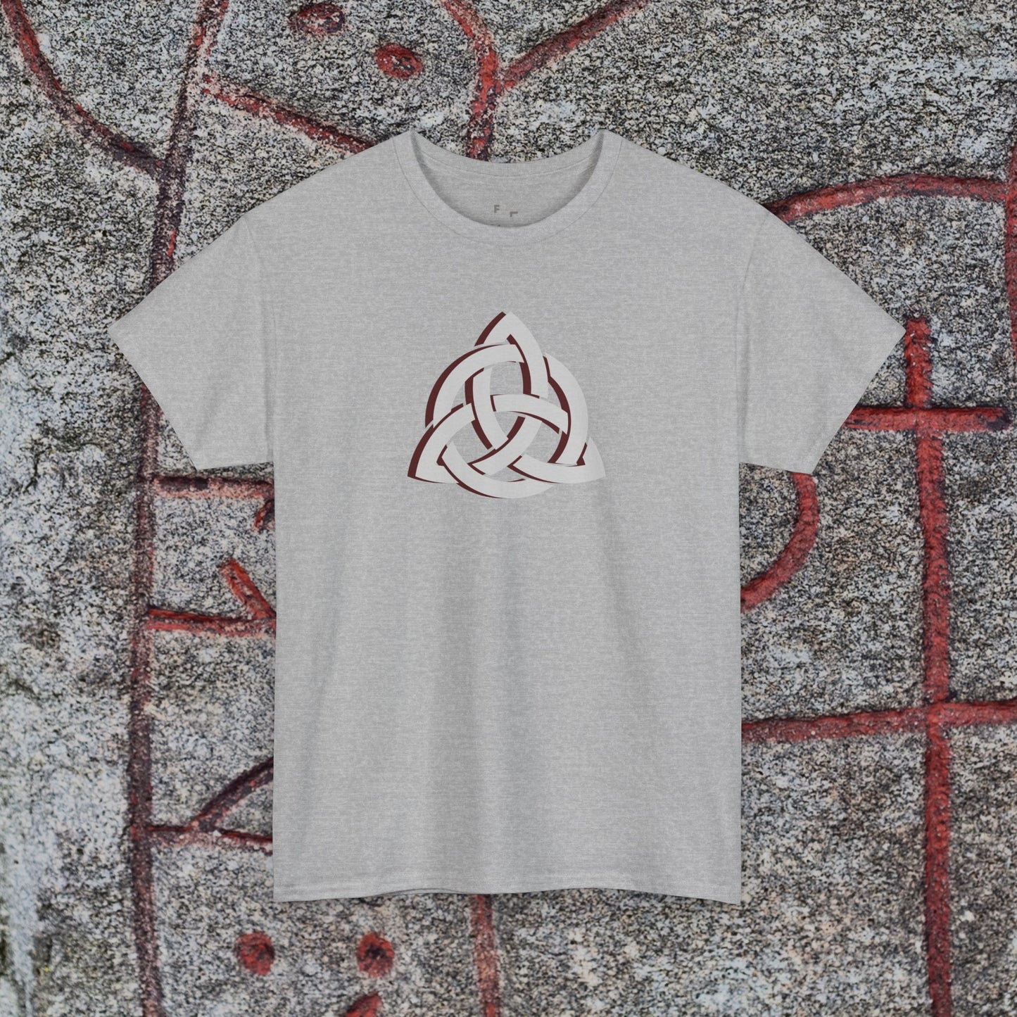 Celtic Knot Unique Viking Symbol Heavy Cotton Tee -Custom Norse Knotwork Design T-Shirt