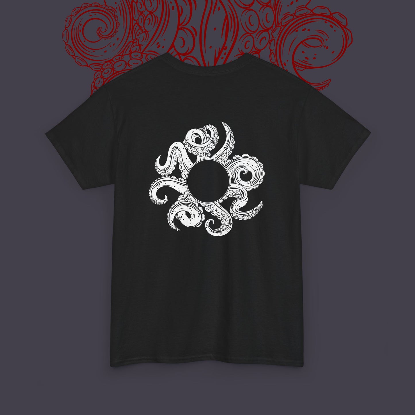 Specially Designed Abstract Drawing Octopus Arms Heavy Duty Cotton Tee